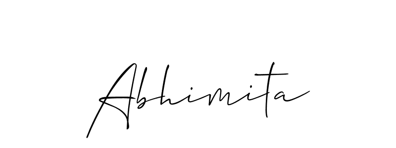 Create a beautiful signature design for name Abhimita. With this signature (Allison_Script) fonts, you can make a handwritten signature for free. Abhimita signature style 2 images and pictures png