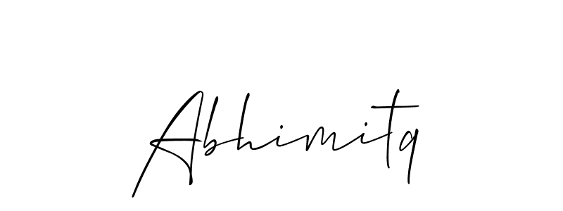Make a short Abhimitq signature style. Manage your documents anywhere anytime using Allison_Script. Create and add eSignatures, submit forms, share and send files easily. Abhimitq signature style 2 images and pictures png