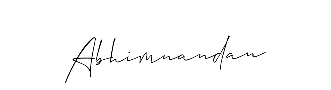 It looks lik you need a new signature style for name Abhimnandan. Design unique handwritten (Allison_Script) signature with our free signature maker in just a few clicks. Abhimnandan signature style 2 images and pictures png