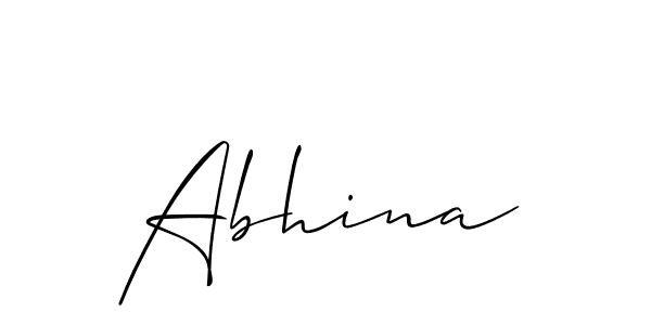 Abhina stylish signature style. Best Handwritten Sign (Allison_Script) for my name. Handwritten Signature Collection Ideas for my name Abhina. Abhina signature style 2 images and pictures png