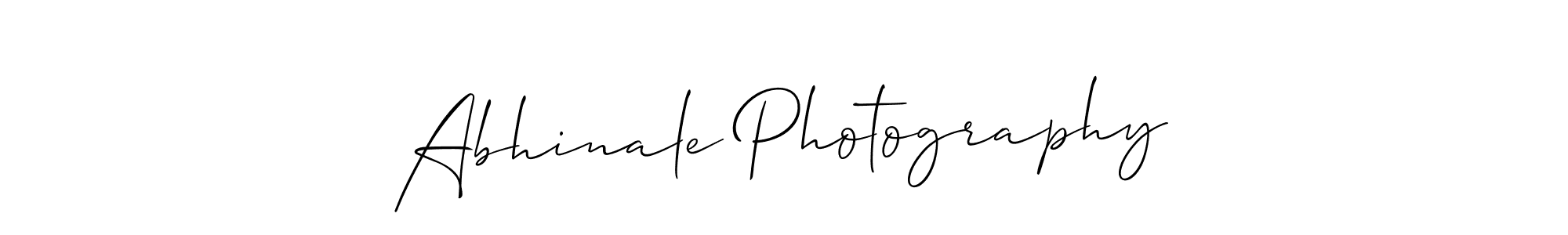 It looks lik you need a new signature style for name Abhinale Photography. Design unique handwritten (Allison_Script) signature with our free signature maker in just a few clicks. Abhinale Photography signature style 2 images and pictures png