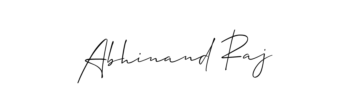 Design your own signature with our free online signature maker. With this signature software, you can create a handwritten (Allison_Script) signature for name Abhinand Raj. Abhinand Raj signature style 2 images and pictures png