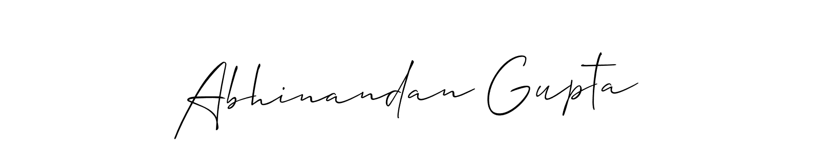 Also we have Abhinandan Gupta name is the best signature style. Create professional handwritten signature collection using Allison_Script autograph style. Abhinandan Gupta signature style 2 images and pictures png