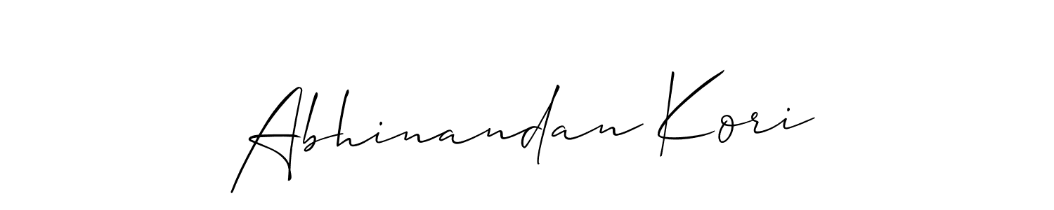 Make a beautiful signature design for name Abhinandan Kori. With this signature (Allison_Script) style, you can create a handwritten signature for free. Abhinandan Kori signature style 2 images and pictures png