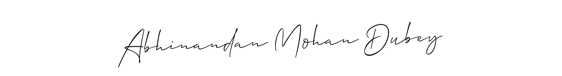 Allison_Script is a professional signature style that is perfect for those who want to add a touch of class to their signature. It is also a great choice for those who want to make their signature more unique. Get Abhinandan Mohan Dubey name to fancy signature for free. Abhinandan Mohan Dubey signature style 2 images and pictures png