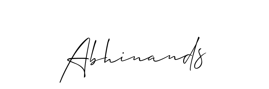 It looks lik you need a new signature style for name Abhinands. Design unique handwritten (Allison_Script) signature with our free signature maker in just a few clicks. Abhinands signature style 2 images and pictures png