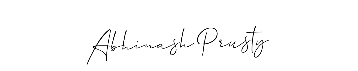 Allison_Script is a professional signature style that is perfect for those who want to add a touch of class to their signature. It is also a great choice for those who want to make their signature more unique. Get Abhinash Prusty name to fancy signature for free. Abhinash Prusty signature style 2 images and pictures png