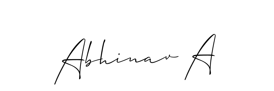 Similarly Allison_Script is the best handwritten signature design. Signature creator online .You can use it as an online autograph creator for name Abhinav A. Abhinav A signature style 2 images and pictures png