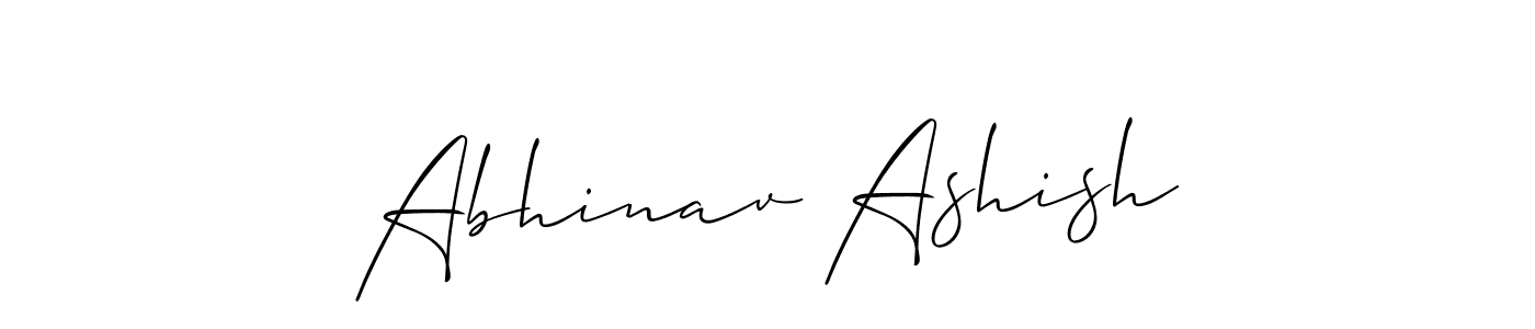 Design your own signature with our free online signature maker. With this signature software, you can create a handwritten (Allison_Script) signature for name Abhinav Ashish. Abhinav Ashish signature style 2 images and pictures png