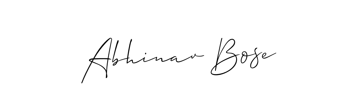 Use a signature maker to create a handwritten signature online. With this signature software, you can design (Allison_Script) your own signature for name Abhinav Bose. Abhinav Bose signature style 2 images and pictures png