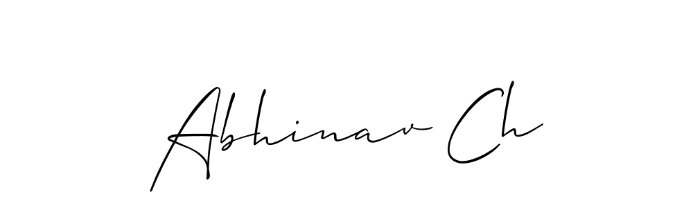 The best way (Allison_Script) to make a short signature is to pick only two or three words in your name. The name Abhinav Ch include a total of six letters. For converting this name. Abhinav Ch signature style 2 images and pictures png