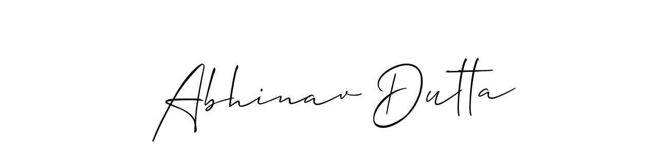 Design your own signature with our free online signature maker. With this signature software, you can create a handwritten (Allison_Script) signature for name Abhinav Dutta. Abhinav Dutta signature style 2 images and pictures png