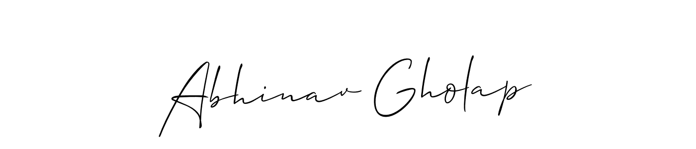 Also You can easily find your signature by using the search form. We will create Abhinav Gholap name handwritten signature images for you free of cost using Allison_Script sign style. Abhinav Gholap signature style 2 images and pictures png