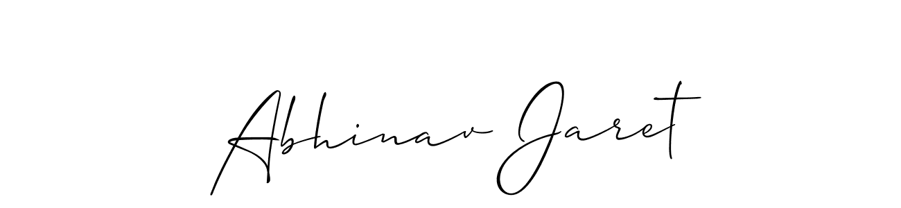 Similarly Allison_Script is the best handwritten signature design. Signature creator online .You can use it as an online autograph creator for name Abhinav Jaret. Abhinav Jaret signature style 2 images and pictures png