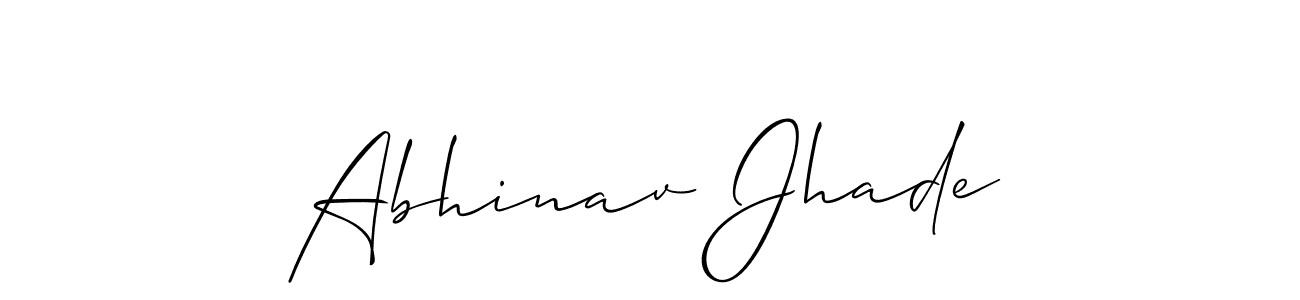 if you are searching for the best signature style for your name Abhinav Jhade. so please give up your signature search. here we have designed multiple signature styles  using Allison_Script. Abhinav Jhade signature style 2 images and pictures png