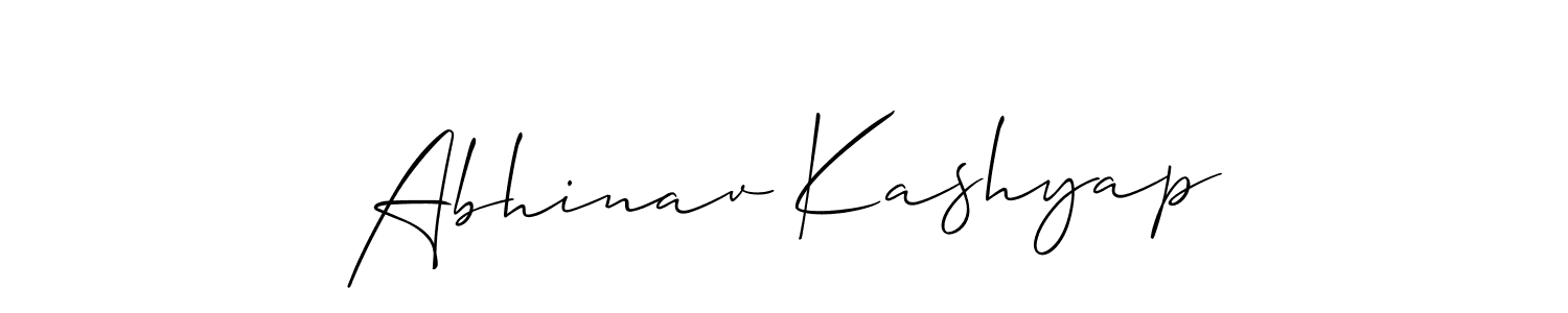 Use a signature maker to create a handwritten signature online. With this signature software, you can design (Allison_Script) your own signature for name Abhinav Kashyap. Abhinav Kashyap signature style 2 images and pictures png