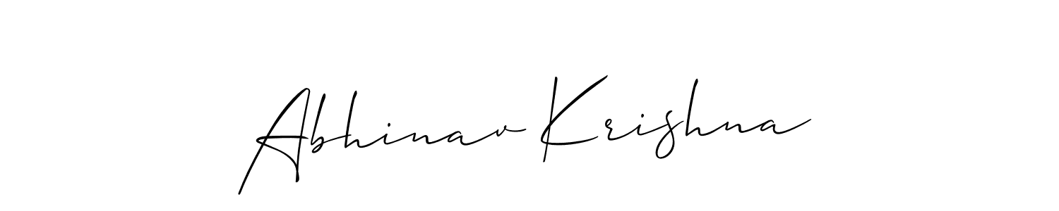 You should practise on your own different ways (Allison_Script) to write your name (Abhinav Krishna) in signature. don't let someone else do it for you. Abhinav Krishna signature style 2 images and pictures png