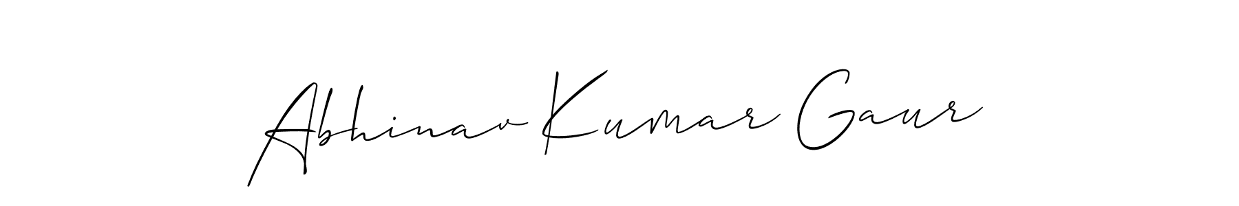 You should practise on your own different ways (Allison_Script) to write your name (Abhinav Kumar Gaur) in signature. don't let someone else do it for you. Abhinav Kumar Gaur signature style 2 images and pictures png