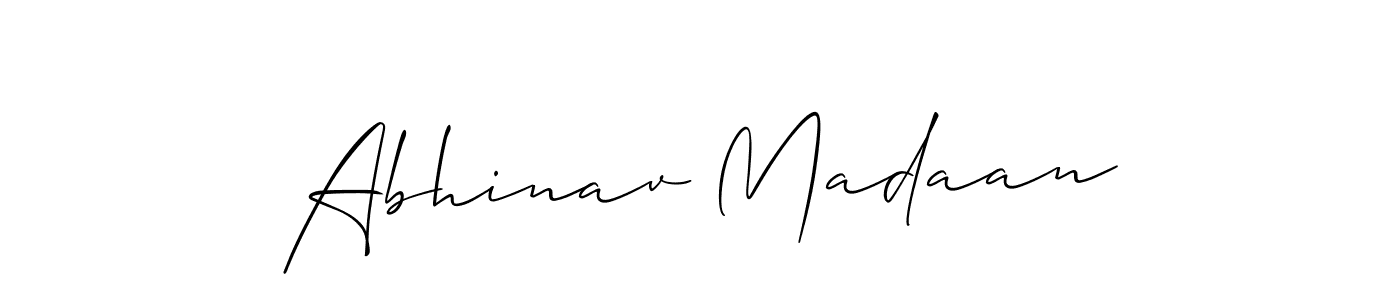 if you are searching for the best signature style for your name Abhinav Madaan. so please give up your signature search. here we have designed multiple signature styles  using Allison_Script. Abhinav Madaan signature style 2 images and pictures png
