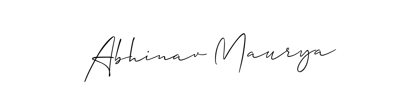 Allison_Script is a professional signature style that is perfect for those who want to add a touch of class to their signature. It is also a great choice for those who want to make their signature more unique. Get Abhinav Maurya name to fancy signature for free. Abhinav Maurya signature style 2 images and pictures png