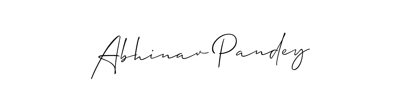 The best way (Allison_Script) to make a short signature is to pick only two or three words in your name. The name Abhinav Pandey include a total of six letters. For converting this name. Abhinav Pandey signature style 2 images and pictures png