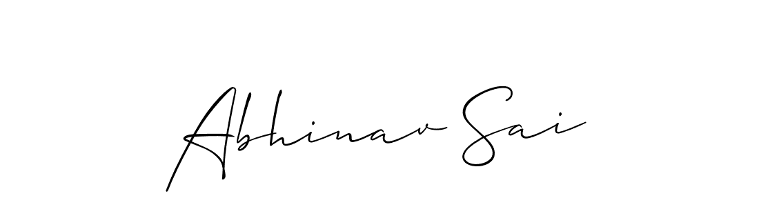 Create a beautiful signature design for name Abhinav Sai. With this signature (Allison_Script) fonts, you can make a handwritten signature for free. Abhinav Sai signature style 2 images and pictures png