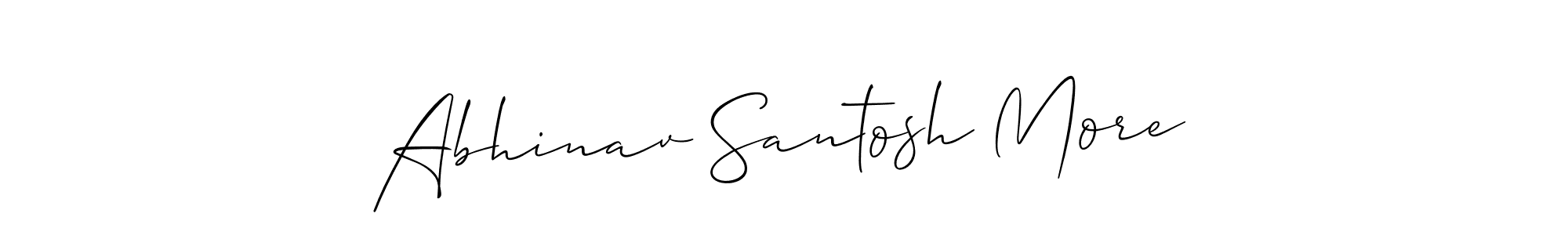 How to make Abhinav Santosh More name signature. Use Allison_Script style for creating short signs online. This is the latest handwritten sign. Abhinav Santosh More signature style 2 images and pictures png