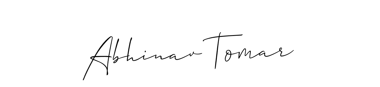 Use a signature maker to create a handwritten signature online. With this signature software, you can design (Allison_Script) your own signature for name Abhinav Tomar. Abhinav Tomar signature style 2 images and pictures png