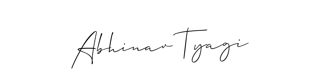 How to make Abhinav Tyagi signature? Allison_Script is a professional autograph style. Create handwritten signature for Abhinav Tyagi name. Abhinav Tyagi signature style 2 images and pictures png