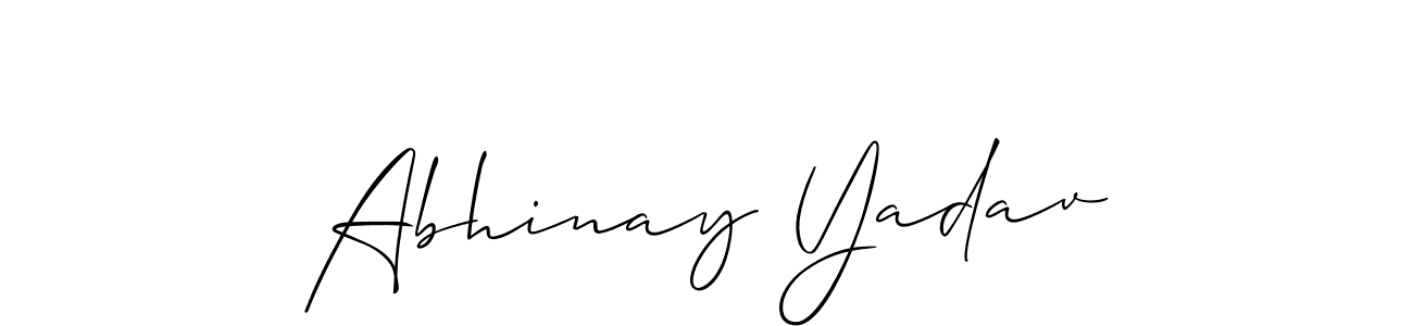 Abhinay Yadav stylish signature style. Best Handwritten Sign (Allison_Script) for my name. Handwritten Signature Collection Ideas for my name Abhinay Yadav. Abhinay Yadav signature style 2 images and pictures png