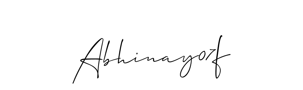 Create a beautiful signature design for name Abhinay07f. With this signature (Allison_Script) fonts, you can make a handwritten signature for free. Abhinay07f signature style 2 images and pictures png