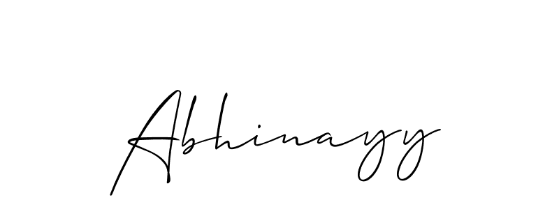 How to make Abhinayy name signature. Use Allison_Script style for creating short signs online. This is the latest handwritten sign. Abhinayy signature style 2 images and pictures png