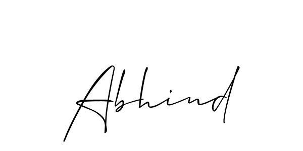 How to make Abhind signature? Allison_Script is a professional autograph style. Create handwritten signature for Abhind name. Abhind signature style 2 images and pictures png