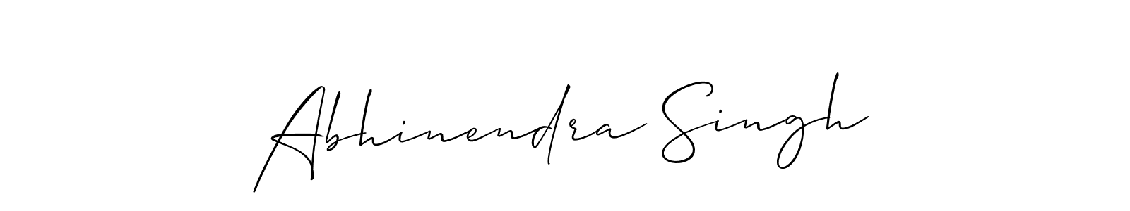 Create a beautiful signature design for name Abhinendra Singh. With this signature (Allison_Script) fonts, you can make a handwritten signature for free. Abhinendra Singh signature style 2 images and pictures png