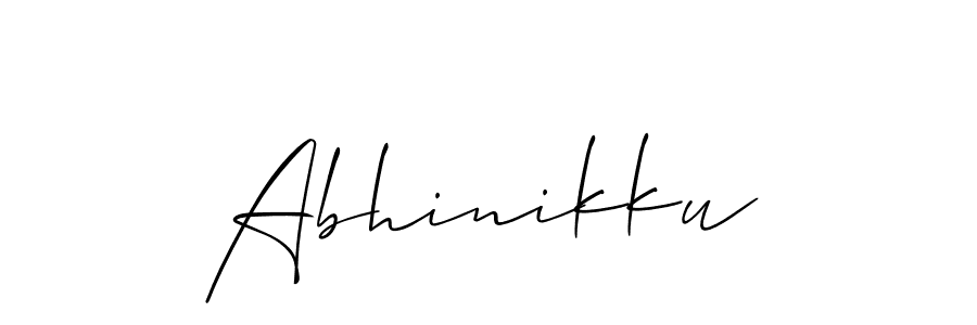 How to make Abhinikku name signature. Use Allison_Script style for creating short signs online. This is the latest handwritten sign. Abhinikku signature style 2 images and pictures png