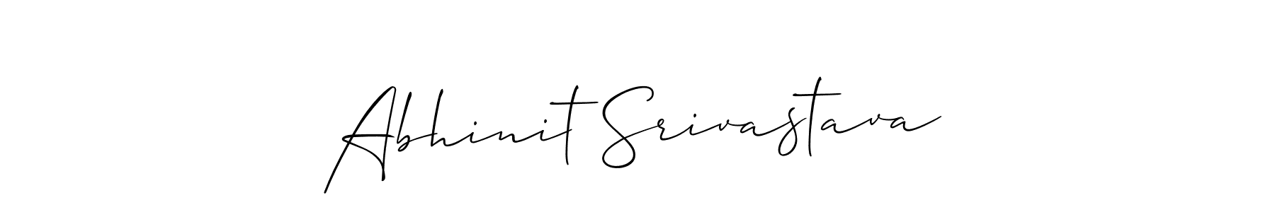 Also You can easily find your signature by using the search form. We will create Abhinit Srivastava name handwritten signature images for you free of cost using Allison_Script sign style. Abhinit Srivastava signature style 2 images and pictures png