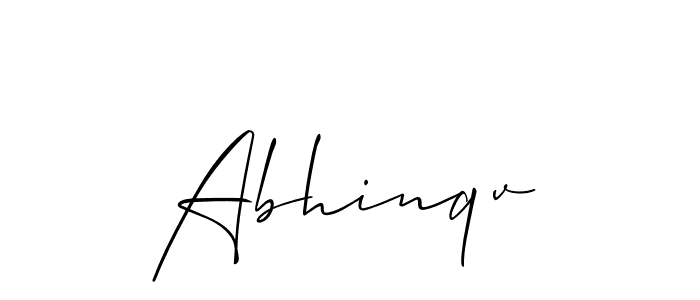 How to Draw Abhinqv signature style? Allison_Script is a latest design signature styles for name Abhinqv. Abhinqv signature style 2 images and pictures png