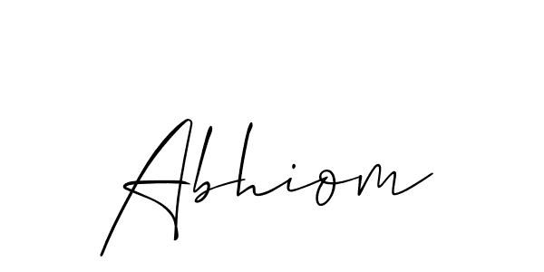 Allison_Script is a professional signature style that is perfect for those who want to add a touch of class to their signature. It is also a great choice for those who want to make their signature more unique. Get Abhiom name to fancy signature for free. Abhiom signature style 2 images and pictures png