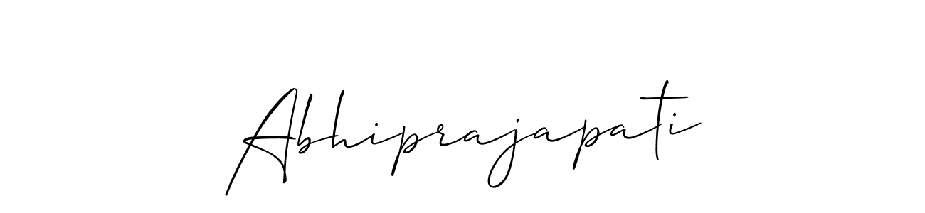 How to make Abhiprajapati name signature. Use Allison_Script style for creating short signs online. This is the latest handwritten sign. Abhiprajapati signature style 2 images and pictures png