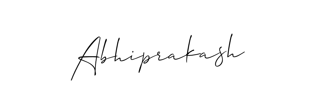 How to make Abhiprakash name signature. Use Allison_Script style for creating short signs online. This is the latest handwritten sign. Abhiprakash signature style 2 images and pictures png