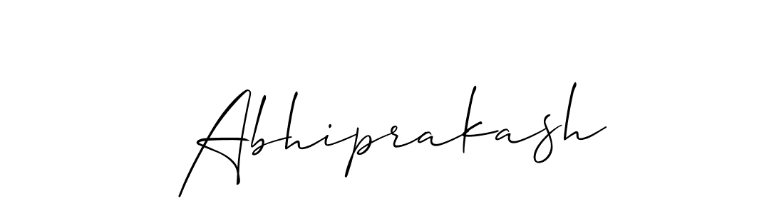 How to make Abhiprakash name signature. Use Allison_Script style for creating short signs online. This is the latest handwritten sign. Abhiprakash signature style 2 images and pictures png