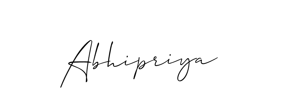 Create a beautiful signature design for name Abhipriya. With this signature (Allison_Script) fonts, you can make a handwritten signature for free. Abhipriya signature style 2 images and pictures png