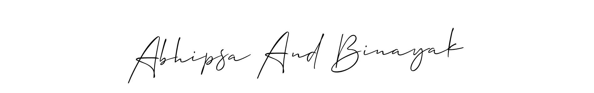 Once you've used our free online signature maker to create your best signature Allison_Script style, it's time to enjoy all of the benefits that Abhipsa And Binayak name signing documents. Abhipsa And Binayak signature style 2 images and pictures png