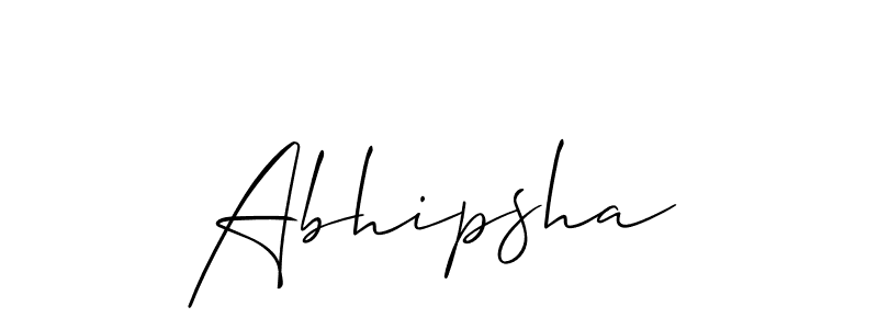 You should practise on your own different ways (Allison_Script) to write your name (Abhipsha) in signature. don't let someone else do it for you. Abhipsha signature style 2 images and pictures png