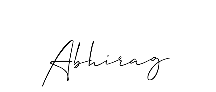 How to make Abhirag name signature. Use Allison_Script style for creating short signs online. This is the latest handwritten sign. Abhirag signature style 2 images and pictures png