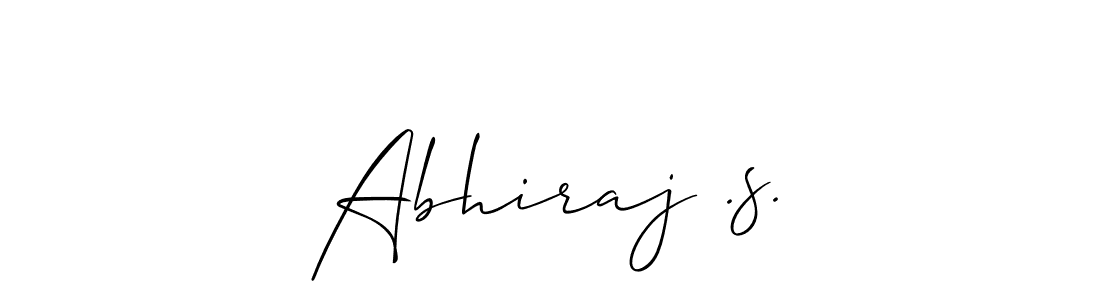 Use a signature maker to create a handwritten signature online. With this signature software, you can design (Allison_Script) your own signature for name Abhiraj .s.. Abhiraj .s. signature style 2 images and pictures png