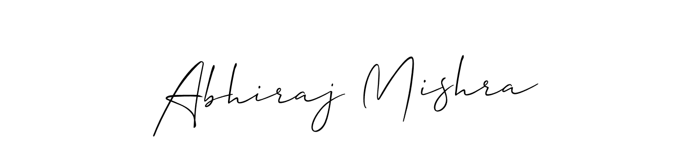 Design your own signature with our free online signature maker. With this signature software, you can create a handwritten (Allison_Script) signature for name Abhiraj Mishra. Abhiraj Mishra signature style 2 images and pictures png