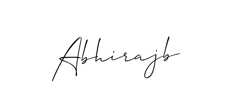 Design your own signature with our free online signature maker. With this signature software, you can create a handwritten (Allison_Script) signature for name Abhirajb. Abhirajb signature style 2 images and pictures png