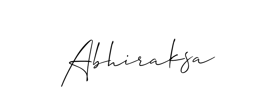 Design your own signature with our free online signature maker. With this signature software, you can create a handwritten (Allison_Script) signature for name Abhiraksa. Abhiraksa signature style 2 images and pictures png