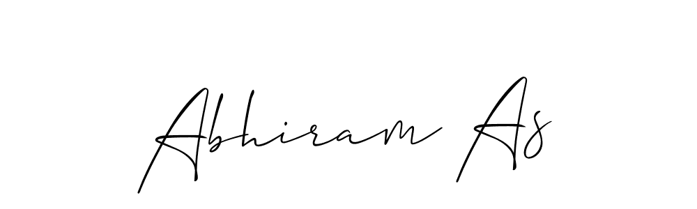 It looks lik you need a new signature style for name Abhiram As. Design unique handwritten (Allison_Script) signature with our free signature maker in just a few clicks. Abhiram As signature style 2 images and pictures png